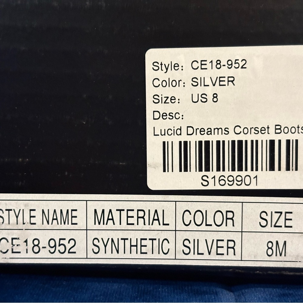 Dolls Kill Silver Holographic Platform Boots - Picture 6 of 6